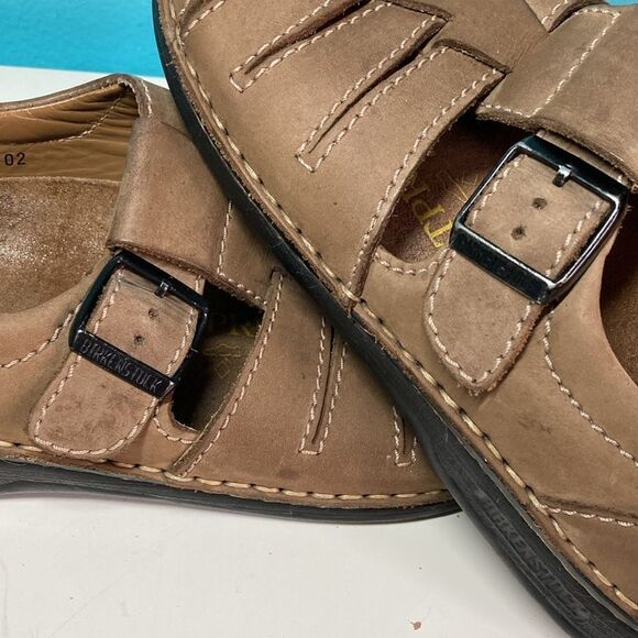 Birkenstock Footprints Classic Fisherman Sandal 41 Men 8 Women 10 Brown Leather main image 9